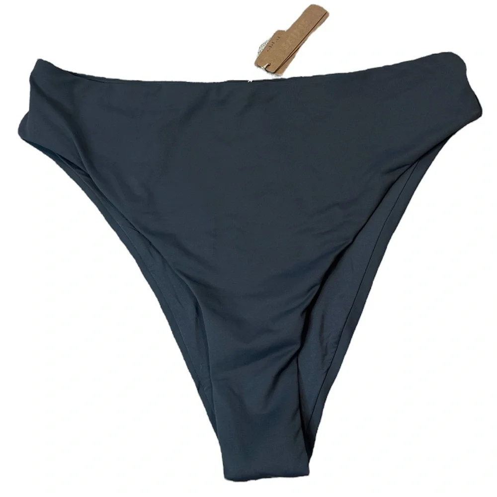 SKIMS Swim Bikini Bottom Size XL NWT Gunmetal Gray